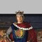 Men's Noble King Costume Blue Tunic Red Cape Vinyl Crown Halloween Outfit